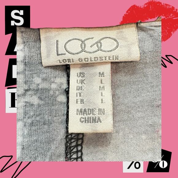 Womens Logo Black Red Plaid long sleeve Scoop Neck lace trim Tunic Dress Medium - Picture 5 of 6